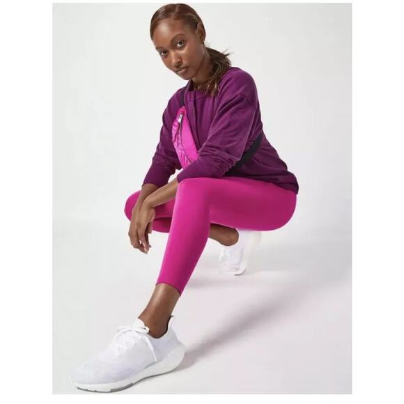 Athleta Balance Henley Sweatshirt Purple Size Small - Picture 2 of 7